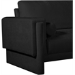 Bowery Hill Contemporary Rich Black Chenille Durable Fabric Chair