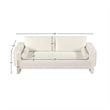 Bowery Hill Contemporary Rich Cream Chenille Durable Fabric Sofa