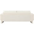 Bowery Hill Contemporary Rich Cream Chenille Durable Fabric Sofa