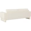 Bowery Hill Contemporary Rich Cream Chenille Durable Fabric Sofa