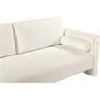 Bowery Hill Contemporary Rich Cream Chenille Durable Fabric Sofa