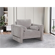 Bowery Hill Contemporary Rich Grey Chenille Durable Fabric Chair