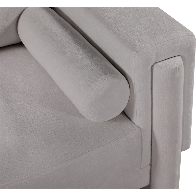 Bowery Hill Contemporary Rich Grey Chenille Durable Fabric Chair