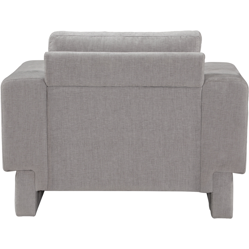 Bowery Hill Contemporary Rich Grey Chenille Durable Fabric Chair