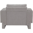 Bowery Hill Contemporary Rich Grey Chenille Durable Fabric Chair
