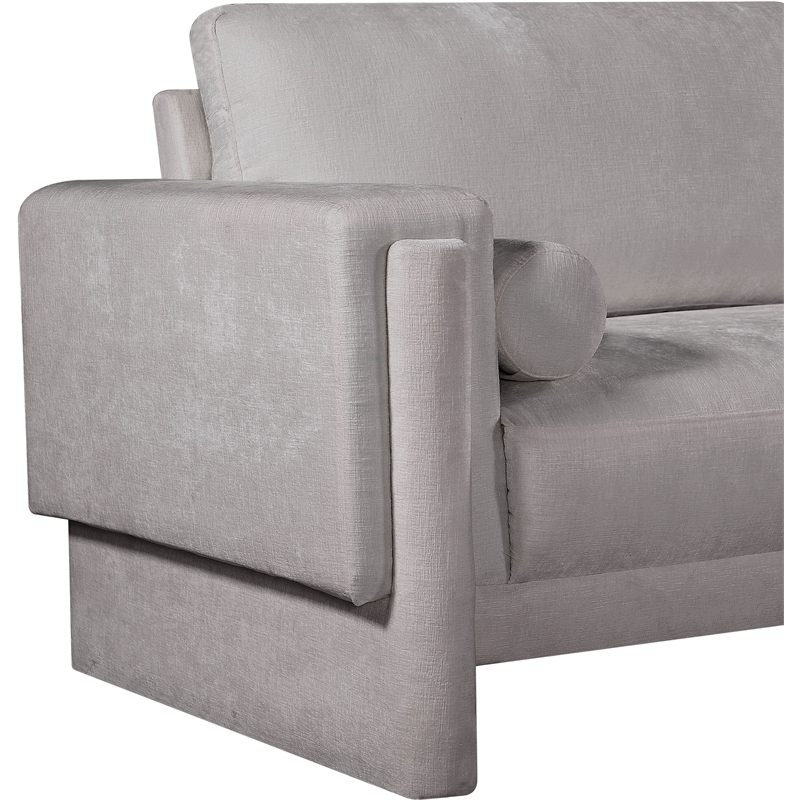 Bowery Hill Contemporary Rich Grey Chenille Durable Fabric Chair