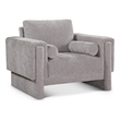 Bowery Hill Contemporary Rich Grey Chenille Durable Fabric Chair