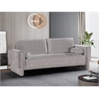 Bowery Hill Contemporary Rich Grey Chenille Durable Fabric Sofa