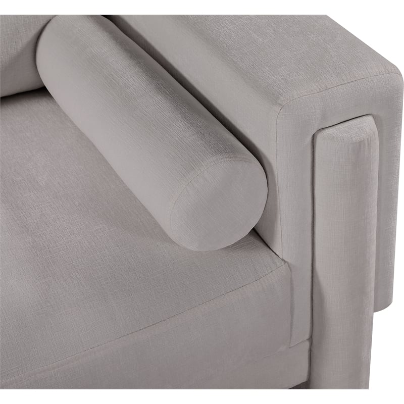 Bowery Hill Contemporary Rich Grey Chenille Durable Fabric Sofa