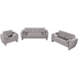 Bowery Hill Contemporary Rich Grey Chenille Durable Fabric Sofa