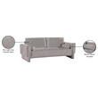 Bowery Hill Contemporary Rich Grey Chenille Durable Fabric Sofa