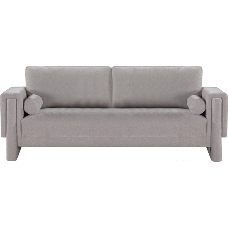 Bowery Hill Contemporary Rich Grey Chenille Durable Fabric Sofa