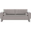 Bowery Hill Contemporary Rich Grey Chenille Durable Fabric Sofa