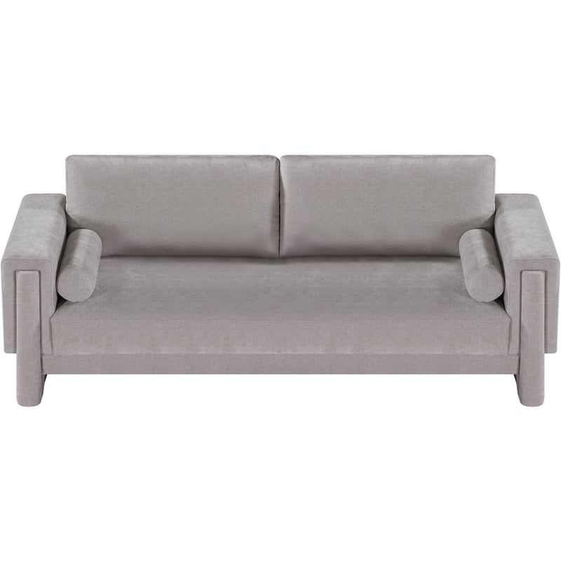 Bowery Hill Contemporary Rich Grey Chenille Durable Fabric Sofa