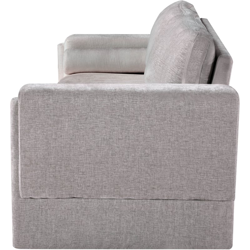 Bowery Hill Contemporary Rich Grey Chenille Durable Fabric Sofa