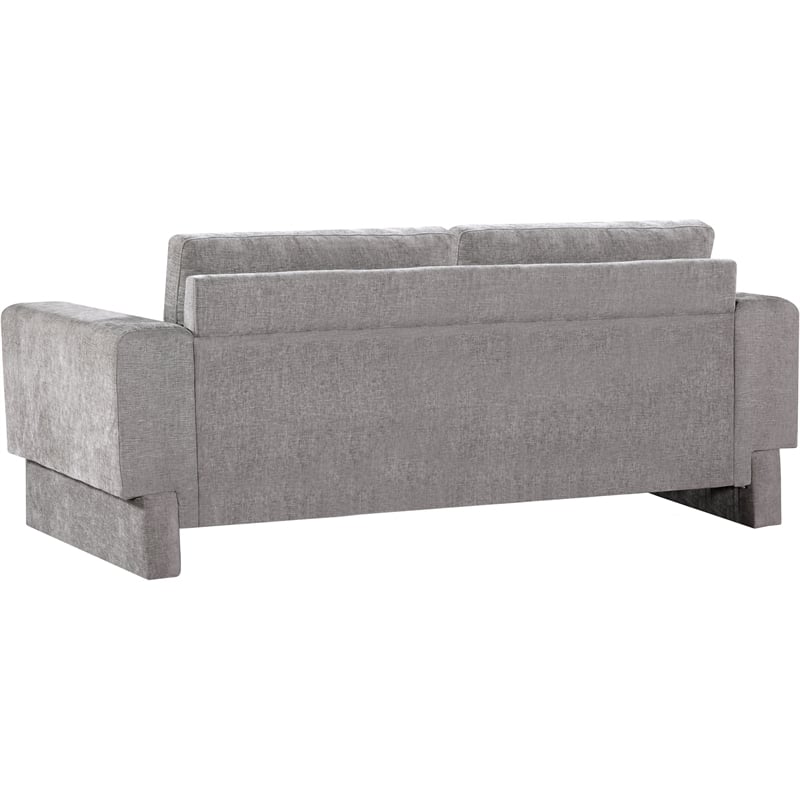 Bowery Hill Contemporary Rich Grey Chenille Durable Fabric Sofa