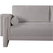 Bowery Hill Contemporary Rich Grey Chenille Durable Fabric Sofa