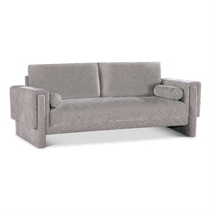 Bowery Hill Contemporary Rich Grey Chenille Durable Fabric Sofa