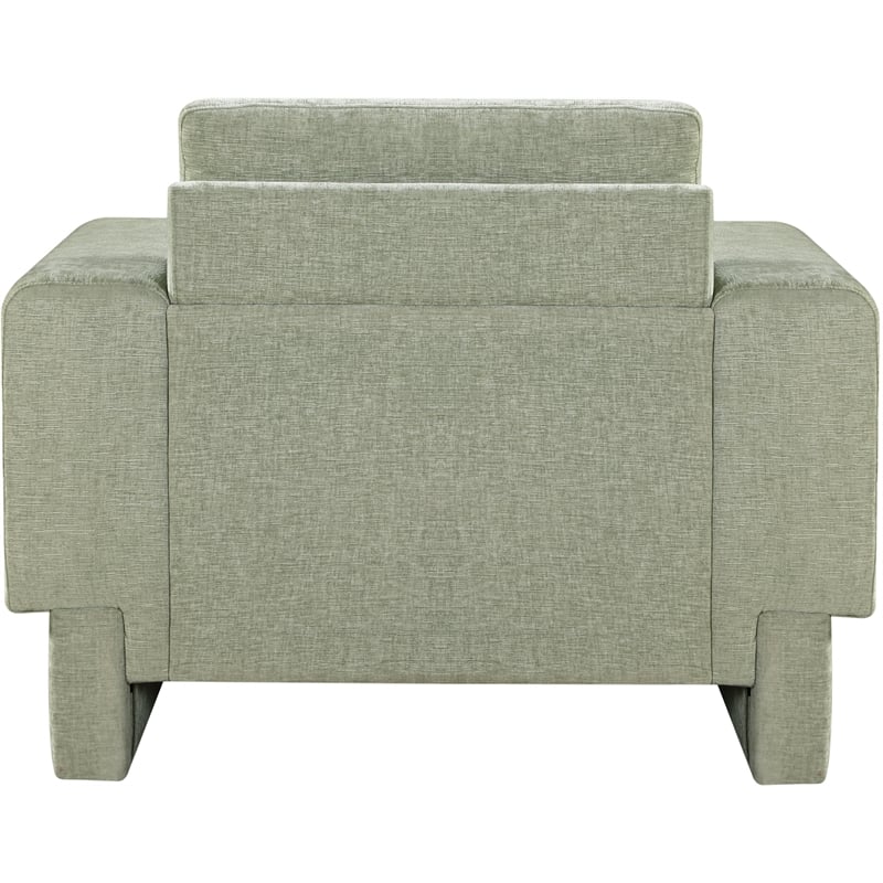 Bowery Hill Contemporary Rich Mint Chenille Durable Fabric Chair