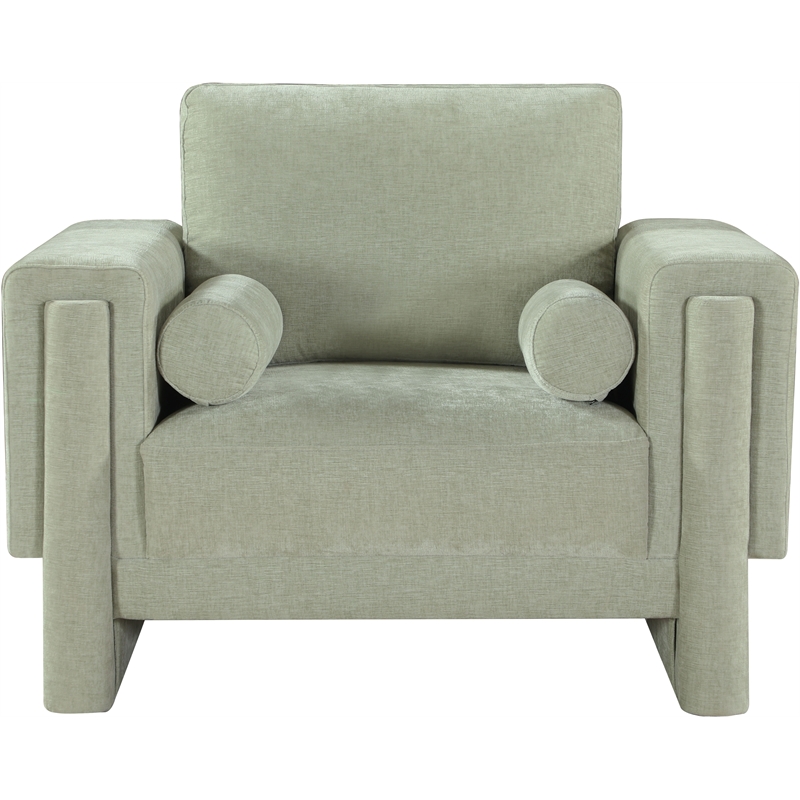 Bowery Hill Contemporary Rich Mint Chenille Durable Fabric Chair