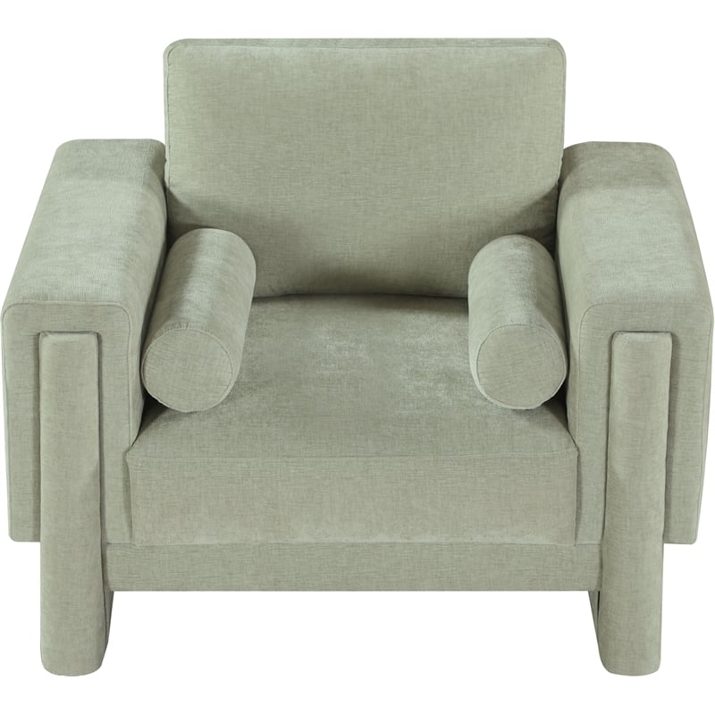 Bowery Hill Contemporary Rich Mint Chenille Durable Fabric Chair