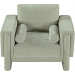 Bowery Hill Contemporary Rich Mint Chenille Durable Fabric Chair