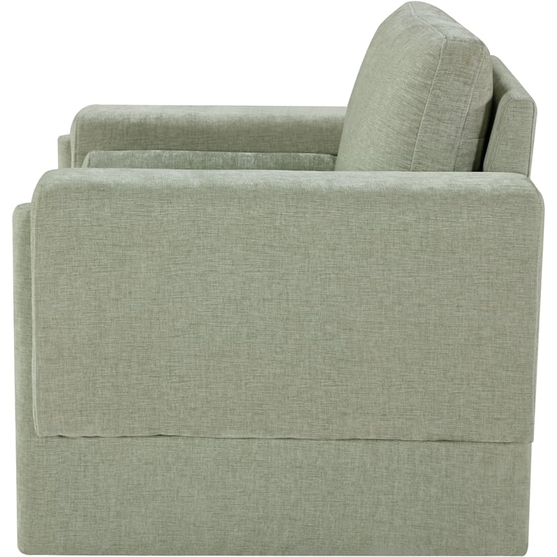 Bowery Hill Contemporary Rich Mint Chenille Durable Fabric Chair