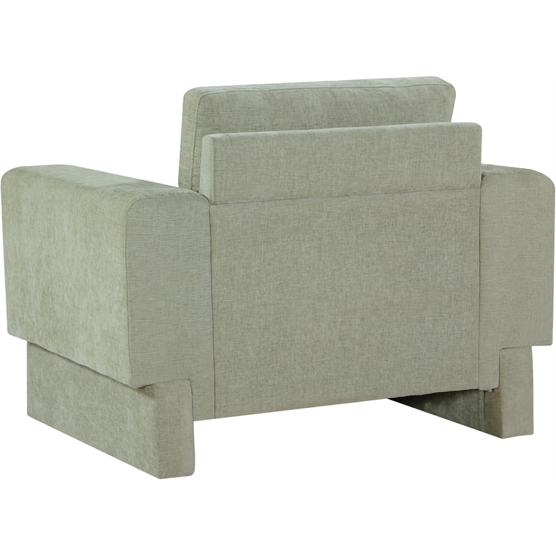 Bowery Hill Contemporary Rich Mint Chenille Durable Fabric Chair