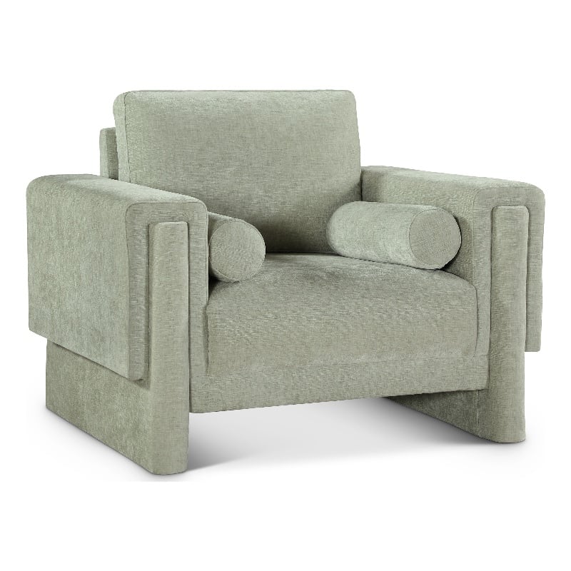 Bowery Hill Contemporary Rich Mint Chenille Durable Fabric Chair