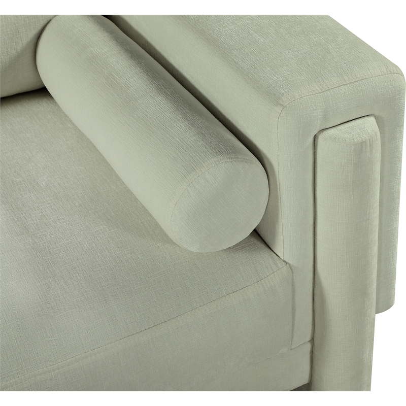 Bowery Hill Contemporary Rich Mint Chenille Durable Fabric Sofa