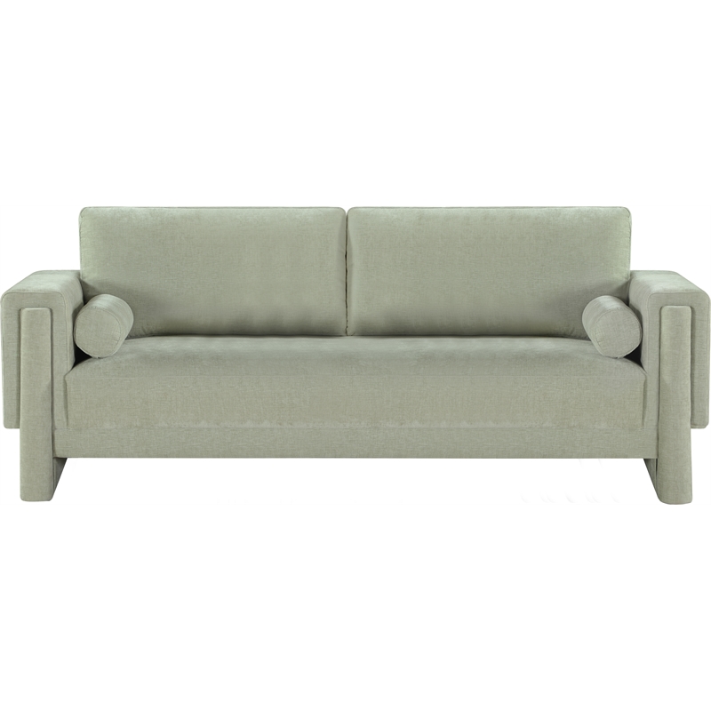 Bowery Hill Contemporary Rich Mint Chenille Durable Fabric Sofa