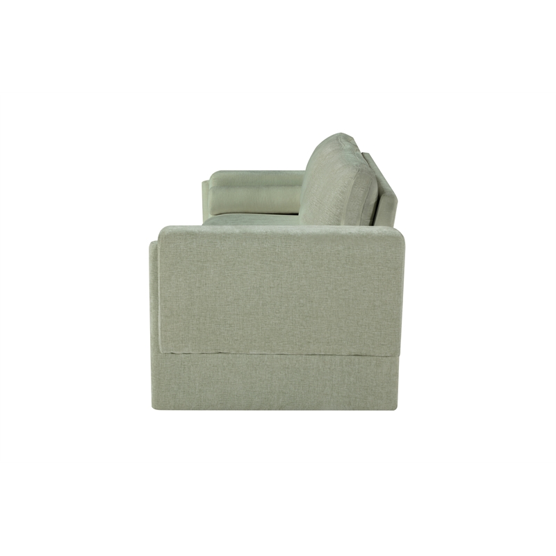 Bowery Hill Contemporary Rich Mint Chenille Durable Fabric Sofa