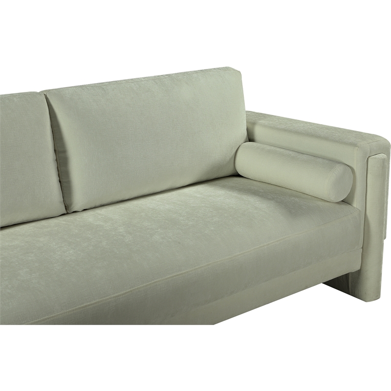 Bowery Hill Contemporary Rich Mint Chenille Durable Fabric Sofa