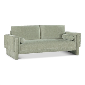 Bowery Hill Contemporary Rich Mint Chenille Durable Fabric Sofa