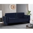 Bowery Hill Contemporary Rich Navy Chenille Durable Fabric Sofa
