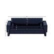 Bowery Hill Contemporary Rich Navy Chenille Durable Fabric Sofa