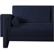 Bowery Hill Contemporary Rich Navy Chenille Durable Fabric Sofa