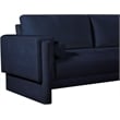 Bowery Hill Contemporary Rich Navy Chenille Durable Fabric Sofa