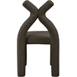 Bowery Hill Contemporary Brown Boucle Fabric Accent/Dining Chair