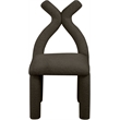 Bowery Hill Contemporary Brown Boucle Fabric Accent/Dining Chair