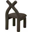 Bowery Hill Contemporary Brown Boucle Fabric Accent/Dining Chair