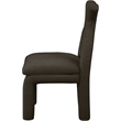 Bowery Hill Contemporary Brown Boucle Fabric Accent/Dining Chair