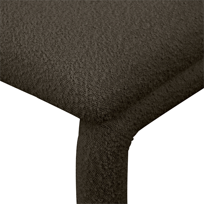 Bowery Hill Contemporary Brown Boucle Fabric Accent/Dining Chair