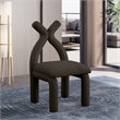 Bowery Hill Contemporary Brown Boucle Fabric Accent/Dining Chair