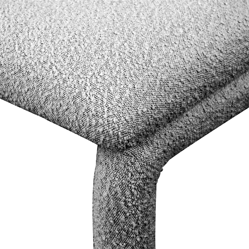 Bowery Hill Contemporary Grey Boucle Fabric Accent/Dining Chair