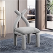 Bowery Hill Contemporary Grey Boucle Fabric Accent/Dining Chair