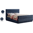 Bowery Hill Contemporary Channel Tufted Navy Chenille Fabric Queen Bed