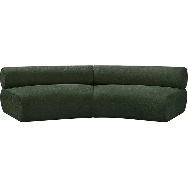 Bowery Hill Contemporary Soft Green Chenille Fabric Modular Sofa