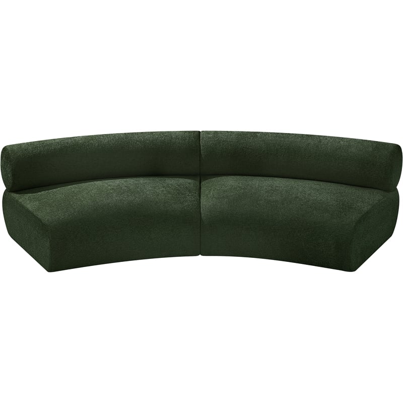 Bowery Hill Contemporary Soft Green Chenille Fabric Modular Sofa