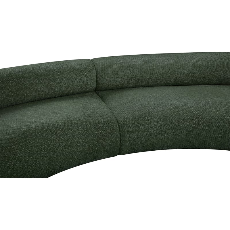 Bowery Hill Contemporary Soft Green Chenille Fabric Modular Sofa